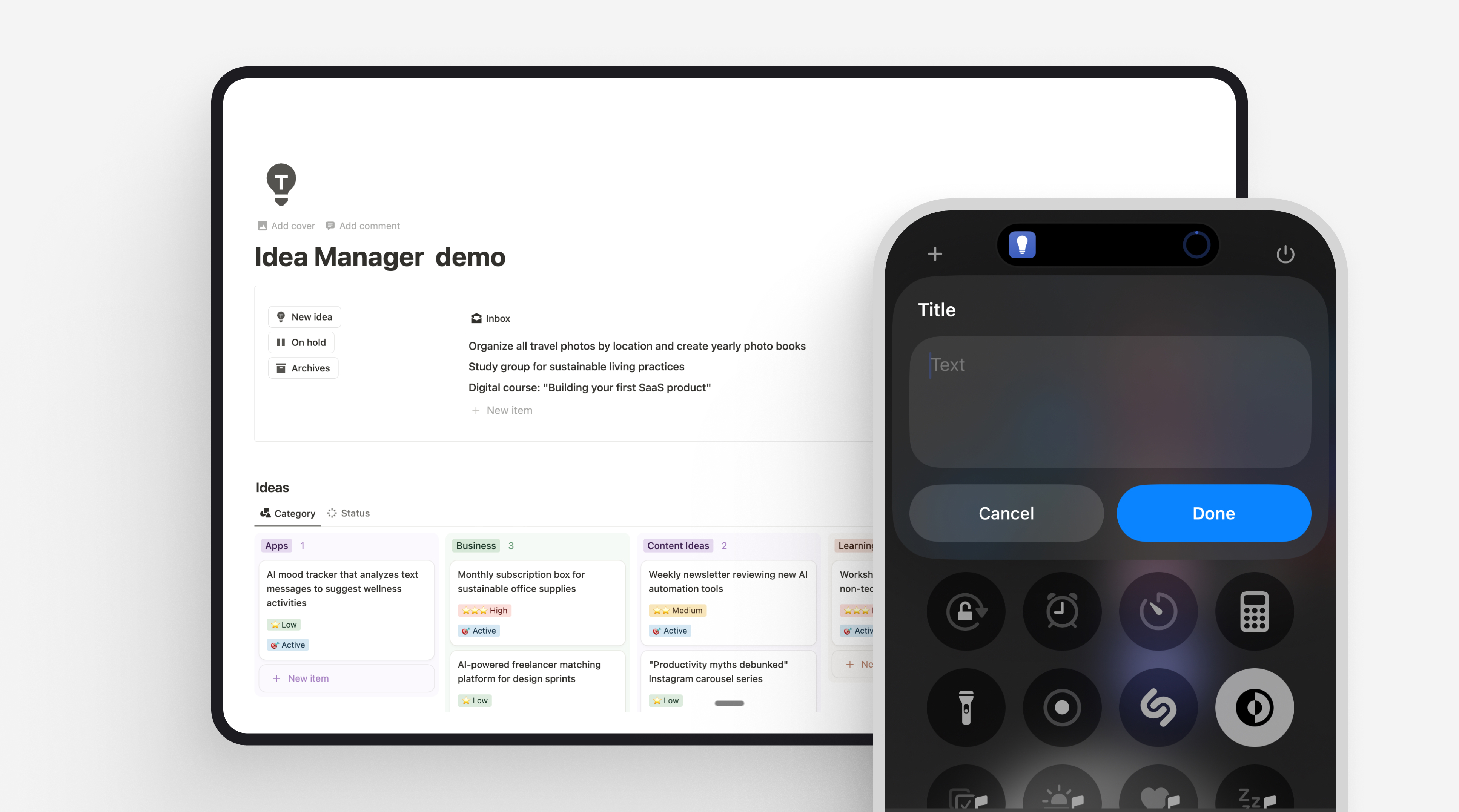 Idea Manager Preview